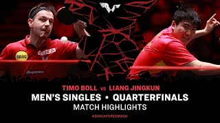 Timo Boll vs Liang Jingkun | MS QF | Singapore Smash 2024