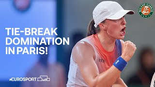 Tie-break DOMINATION - Iga Świątek vs Naomi Osaka 🔥 | French Open 2024 Highlights 🇫🇷