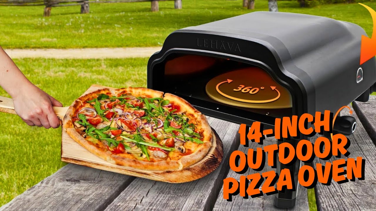 Flame King Lehava 14-Inch 360 Degree Rotating Non-Stick Pizza