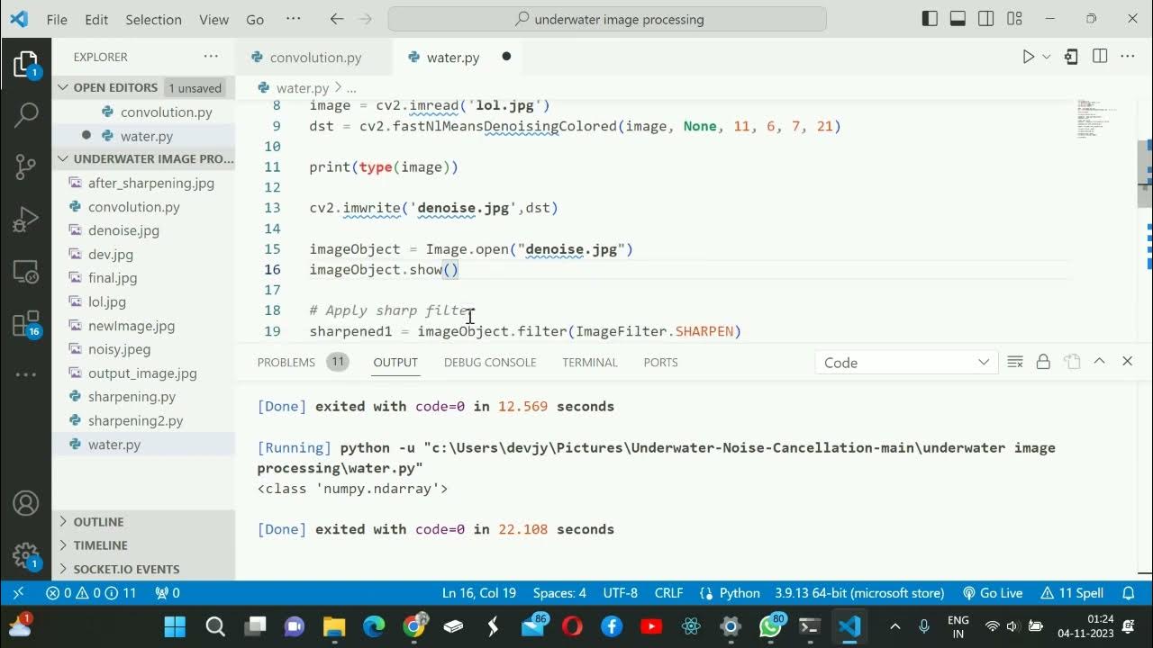 Image Denoising and Sharpening with OpenCV, Python Image Library, and