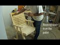 Paletten Sallanan Sandalye yapımı // Rocking chair from the pallet // (ANLATIMLI)