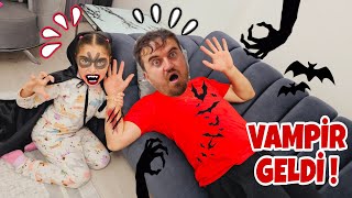 ELİF VAMPİR OLDU !! ANNEMİ BABAMI KORKUTTUM !! بابا جاب لي بالون - جنى مقداد | طيور بيبي