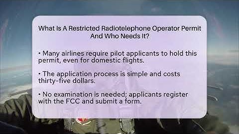 What Is A Restricted Radiotelephone Operator Permit And Who Needs It? - Air Traffic Insider