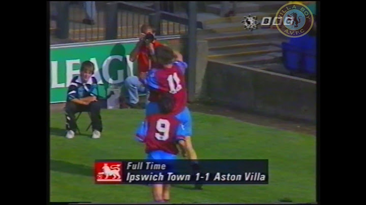Ipswich Town 1 Aston Villa 1 - FA Premier League - 15th Aug 1992