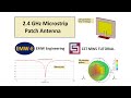 Designing and simulation of 24 ghz microstrip patch antenna in cst mws  cst mws tutorial