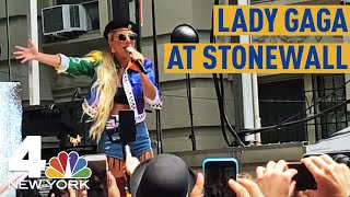 Lady Gaga Makes Special Tribute at Stonewall Inn | NBC New York