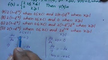 IIT JAM 2018 MATH Q.NO. 22 (MCQ) Differential Equation  (Linear and Piecewise Function )