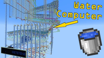 8-bit computer using ONLY WATER in Minecraft!