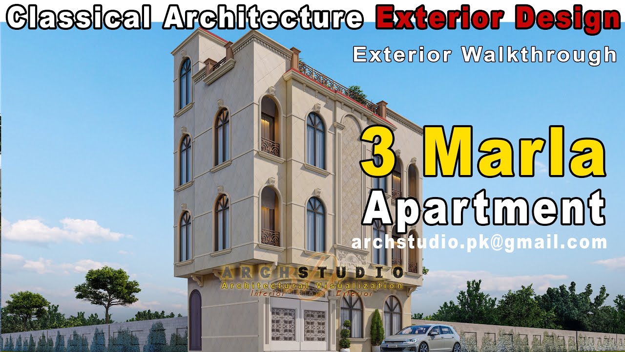 Apartment Building | 3 marla apartment | 3d visualization - YouTube
