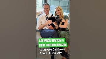 Governor & First Partner #Newsom Celebrate #California #AdoptAPetDay!  #shorts #puppies #pets #dogs