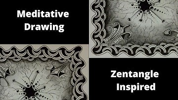 Zen Doodle With Zentangle || Meditative Art with Relaxing Music