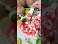 Watermelon Salad in a cute little no waste kinda way. #fruitsalad #watermelon #watermelonart