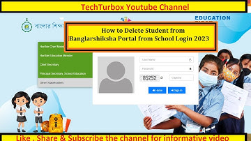 How to delete Student from Banglarshiksha Portal 2023 .