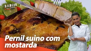 Receita pernil assado com mostarda