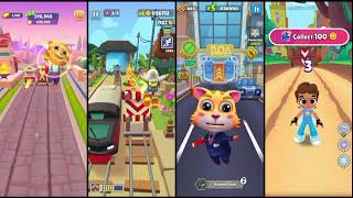 talking tom time rush 🆚 Subway surfers 🆚 cat runner 🆚 kooplay run gameplay  screenshot 5