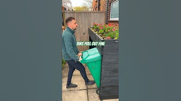Bin Shelter with Living Roof | Making a bin store with green roof | raised bed on bin storage garden