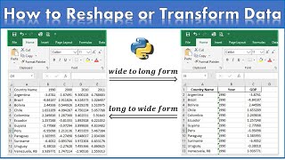 How to Reshape Dataset from Wide to Long or Long to Wide format with Python - YouTube How To Reshape Dataset From Wide To Long Or Long To Wide Format With Python - Youtube
