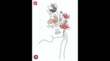 Line Art Using Infinite Painter 🖌️ #shorts