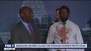 Minnesota Uber and Lyft drivers ask for better pay, protection from crime | KMSP FOX 9