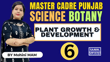 Lec-6 Science Botany Master Cadre | PLANT GROWTH & DEVELOPMENT | SAAVAL CLASSES, Abohar |