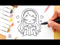 Cómo Dibujar una NIÑA Kawaii LEYENDO la BIBLIA 📖✨ | How to Draw a Cute Girl Reading the Bible Easy