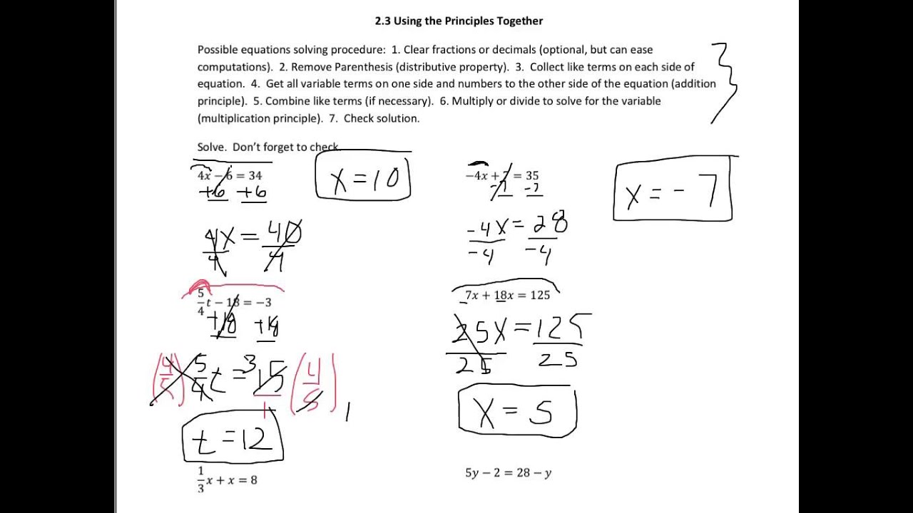 Math 88/89 2.3 Principles Together pt. 1 - YouTube