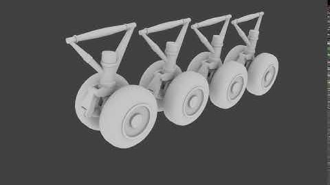 KSP An-225 main gear suspension animation test 02