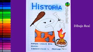 Como dibujar caratula de historia fácil  CON FLORK