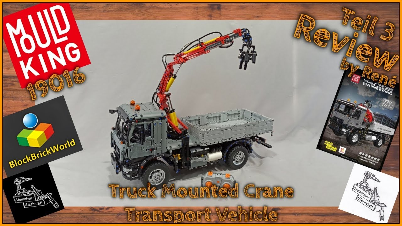 🤘 Review | Viele Servos & viel Pneumatik im Mould King Truck Mounted Crane 19016