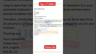 how many types of letters | Letter | application | केसे लिखे |Exam oriented.