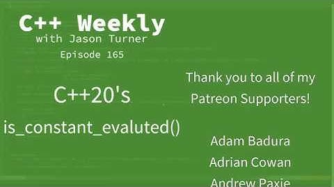 C++ Weekly - Ep 165 - C++20