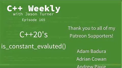C++ Weekly - Ep 165 - C++20's is_constant_evaluated()