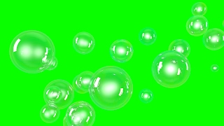 Bubbles Moving Green Screen Free Overlay