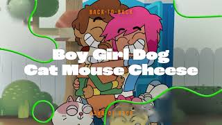 Nickelodeon - 2023 Rebrand - Endcard Boy Girl Dog Cat Mouse Cheese Fanmade