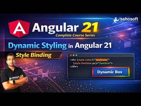Dynamic styling in Angular 21 | Data Binding in Angular 21 Tutorials in ...