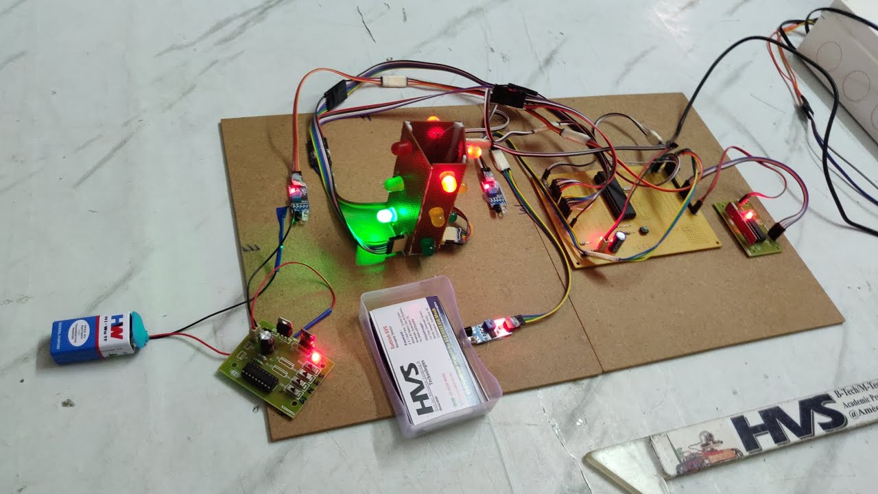 Density based Traffic signal with Ambulance clearance - YouTube
