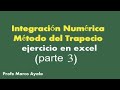 40. Integración Numérica Regla del trapecio en excel