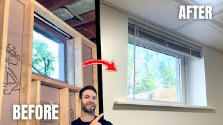 How to Trim Out a Basement Window (DIY Drywall Return on a Basement Window - Finish Your Basement!)