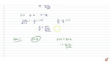 If p and r are positive real numbers, then the quantity (p+r)/(q+r) is