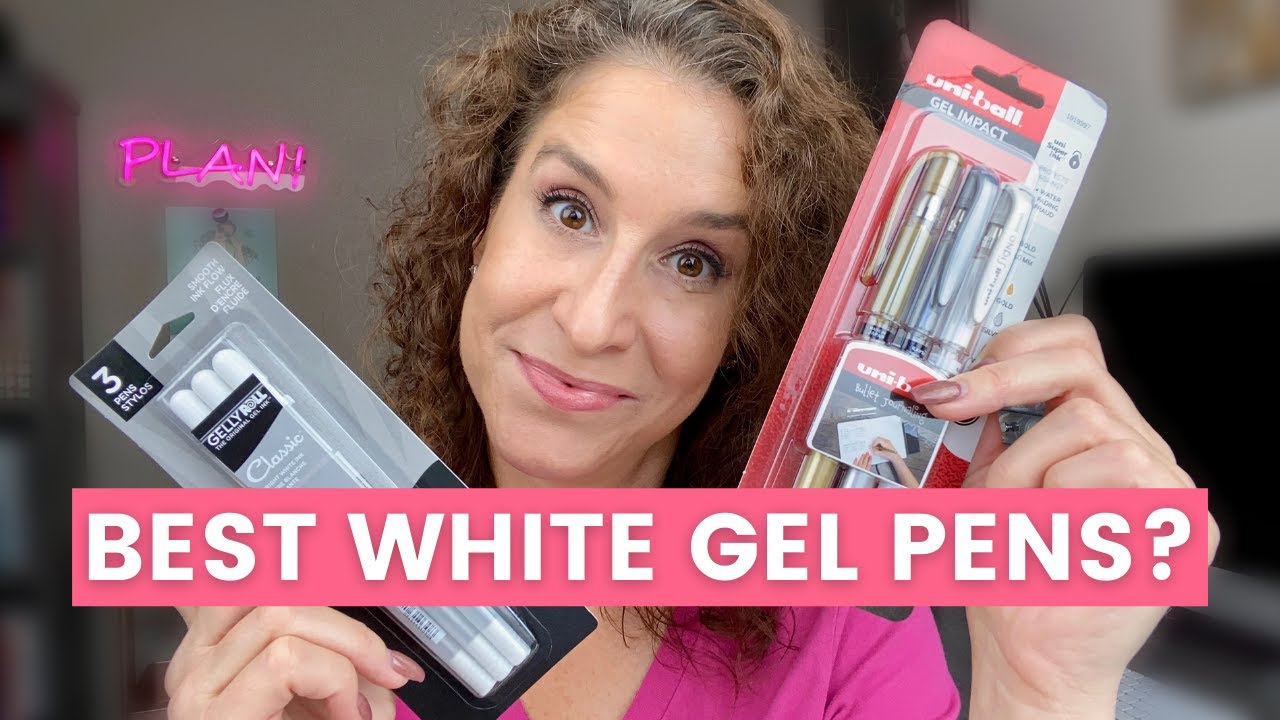 Best white gel pens on black paper  Sakura Gelly Roll vs. Uni-ball Signo 