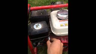 Honda GX120 petrol generator engine running water pump