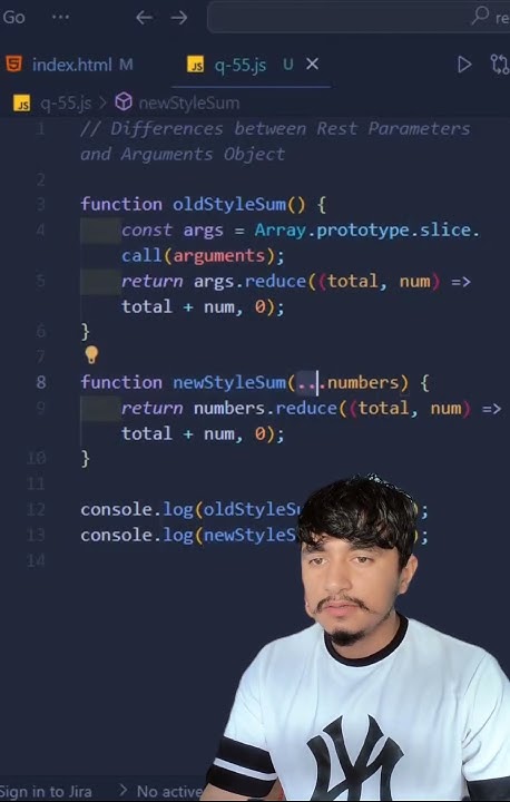 Difference between rest Parameter and arguments object in javascript # ...