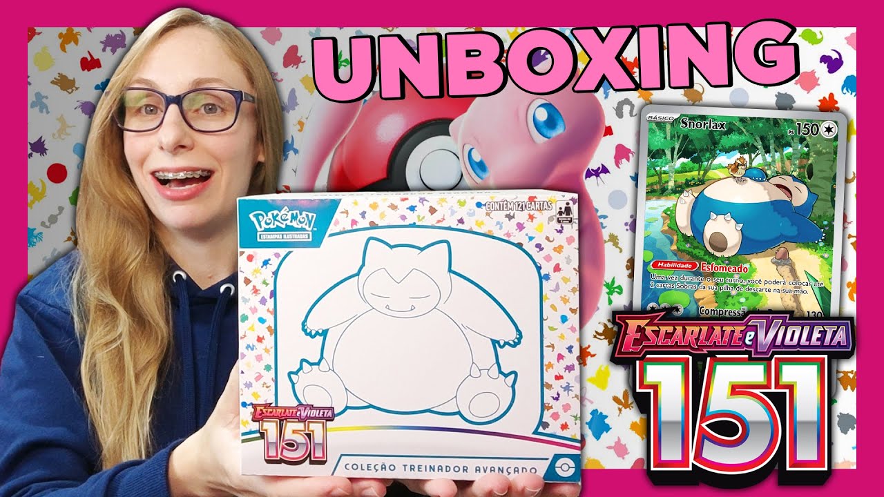 UNBOXING POKEMON TCG – COLEÇÃO TREINADOR AVANÇADO – POKÉMON 151 – SNORLAX 