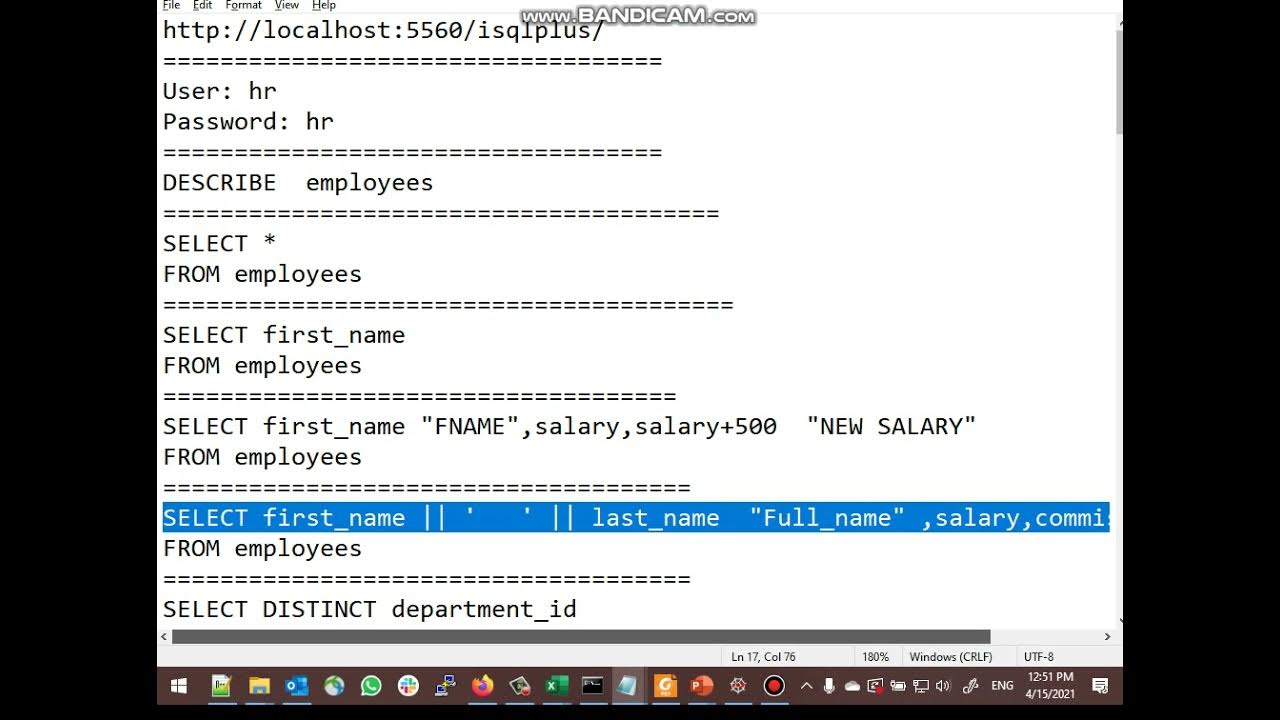 SQL Lesson1 b - YouTube