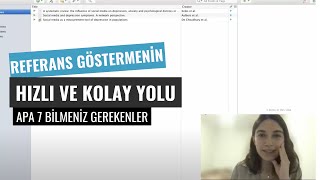 APA 7 ile referans vermek | Referans göstermenin kolay ve hızlı yolu | Zotero