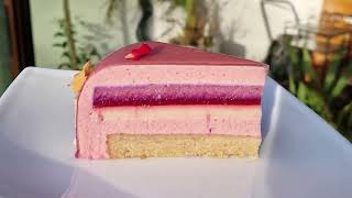 Rose, Raspberry & Lychee Mousse Cake  Ispahan Entremet, No Added Sugar Recipe