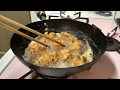 リバーライトの炒め鍋で鶏の唐揚げを作る