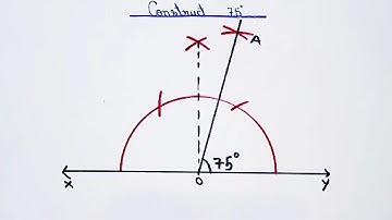 how to construct 75 degree by compass.(compass se 75 degree kaise banaye).
