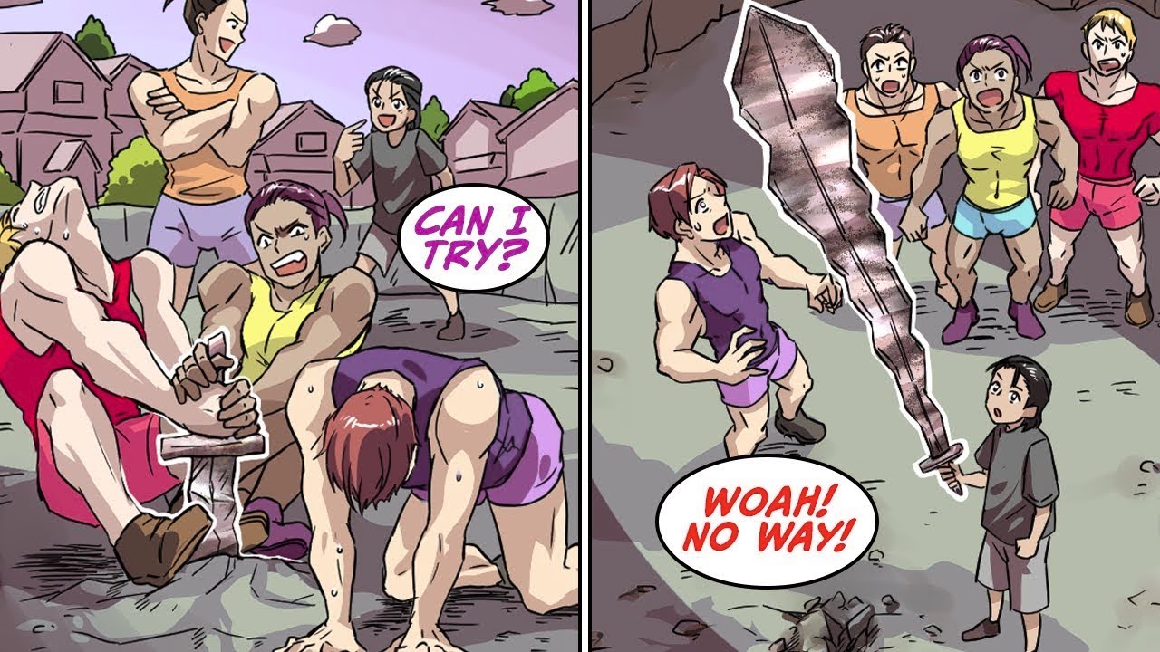 There was this legendary sword in town that nobody could pull out, but then... [Manga Dub]
