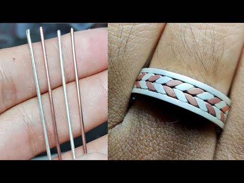silver and copper jewellery - making a ring from silver and copper wire